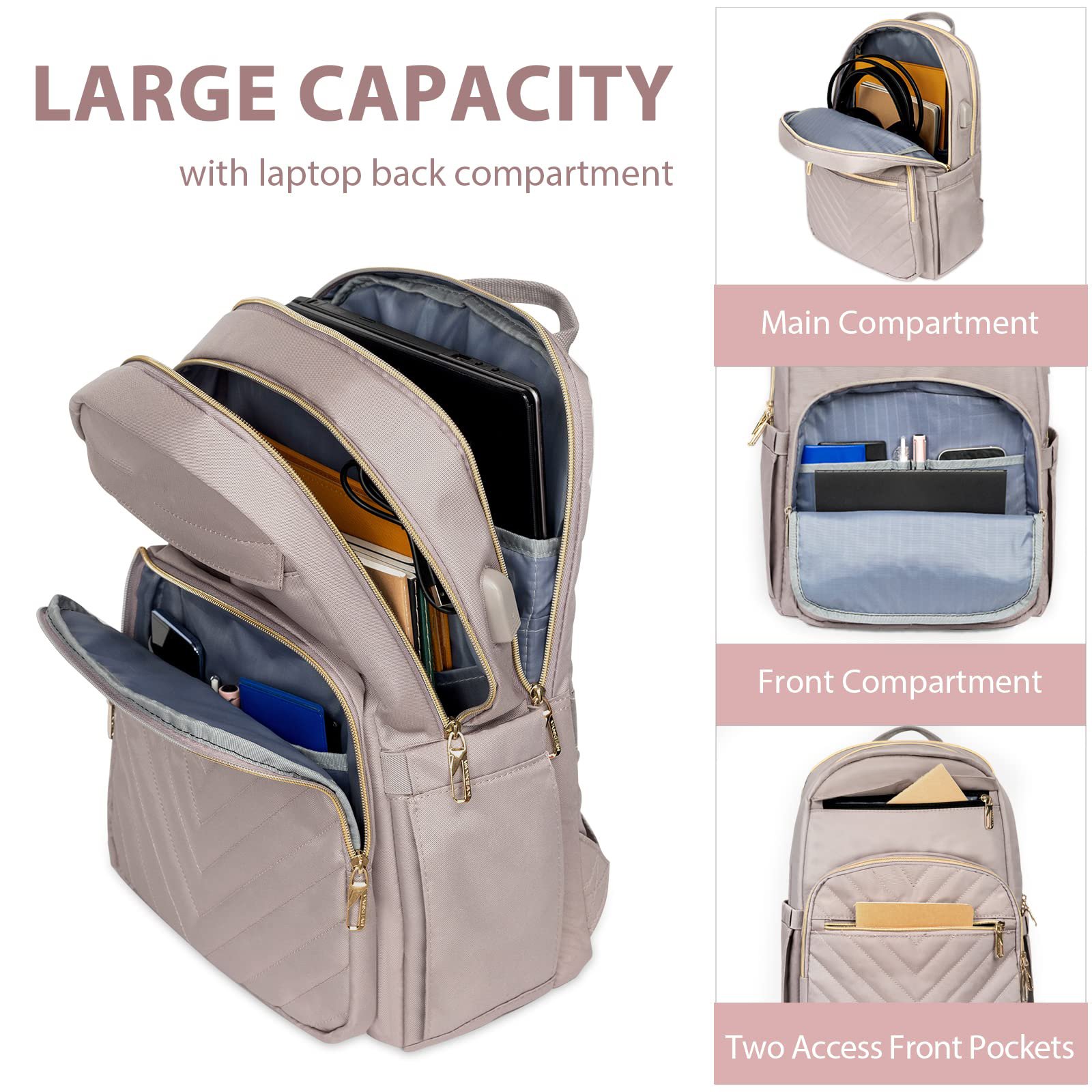 New Nylon Laptop Backpacks School Bags Custom Logo Design Laptop Bag Women Laptop Computer Bag Backpacks with USB