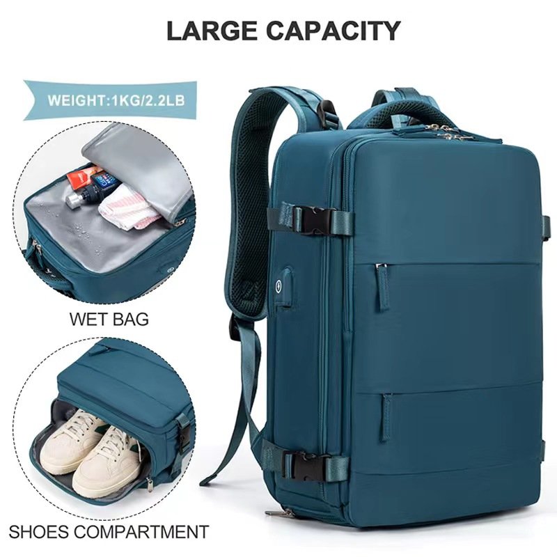 Custom Large capacity rucksack ladies backpack bag USB charging port design computer mochilas personalizadas fitnesses backpacks