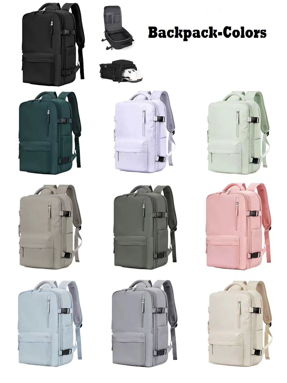 Custom Large capacity rucksack ladies backpack bag USB charging port design computer mochilas personalizadas fitnesses backpacks