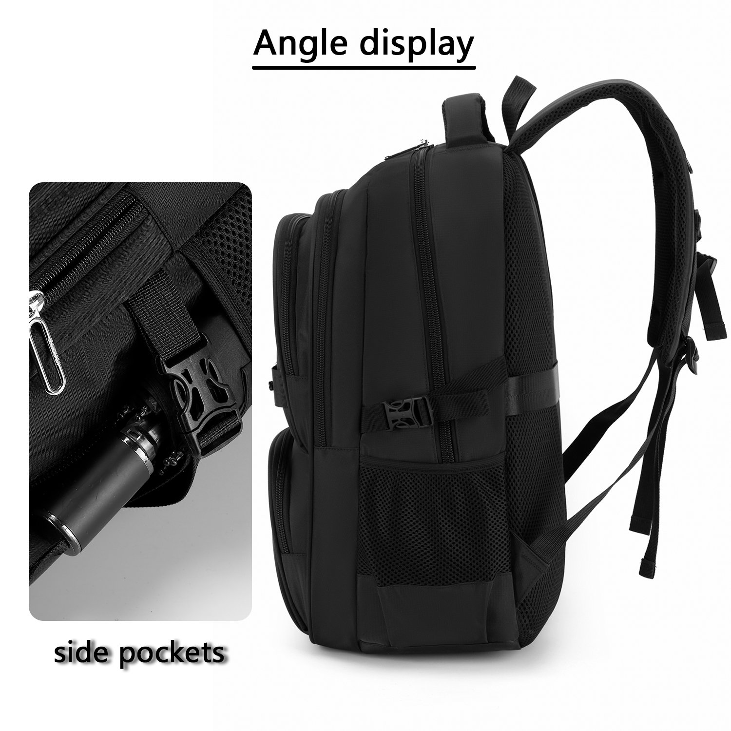 HAIBOWY Large Capacity Ultra Light Multi-Functional Reflective Polyester Laptop Backpack Waterproof College Student Bag
