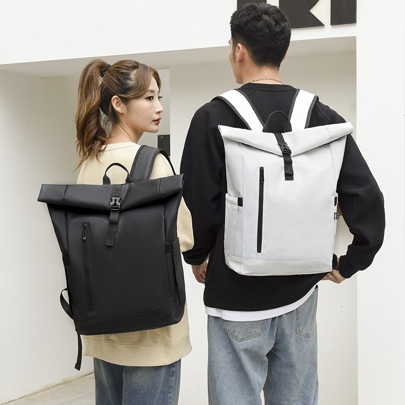 Wholesale High Quality roll top unisex lightweight travel casual sports Custom Logo Computer Laptop backpacks