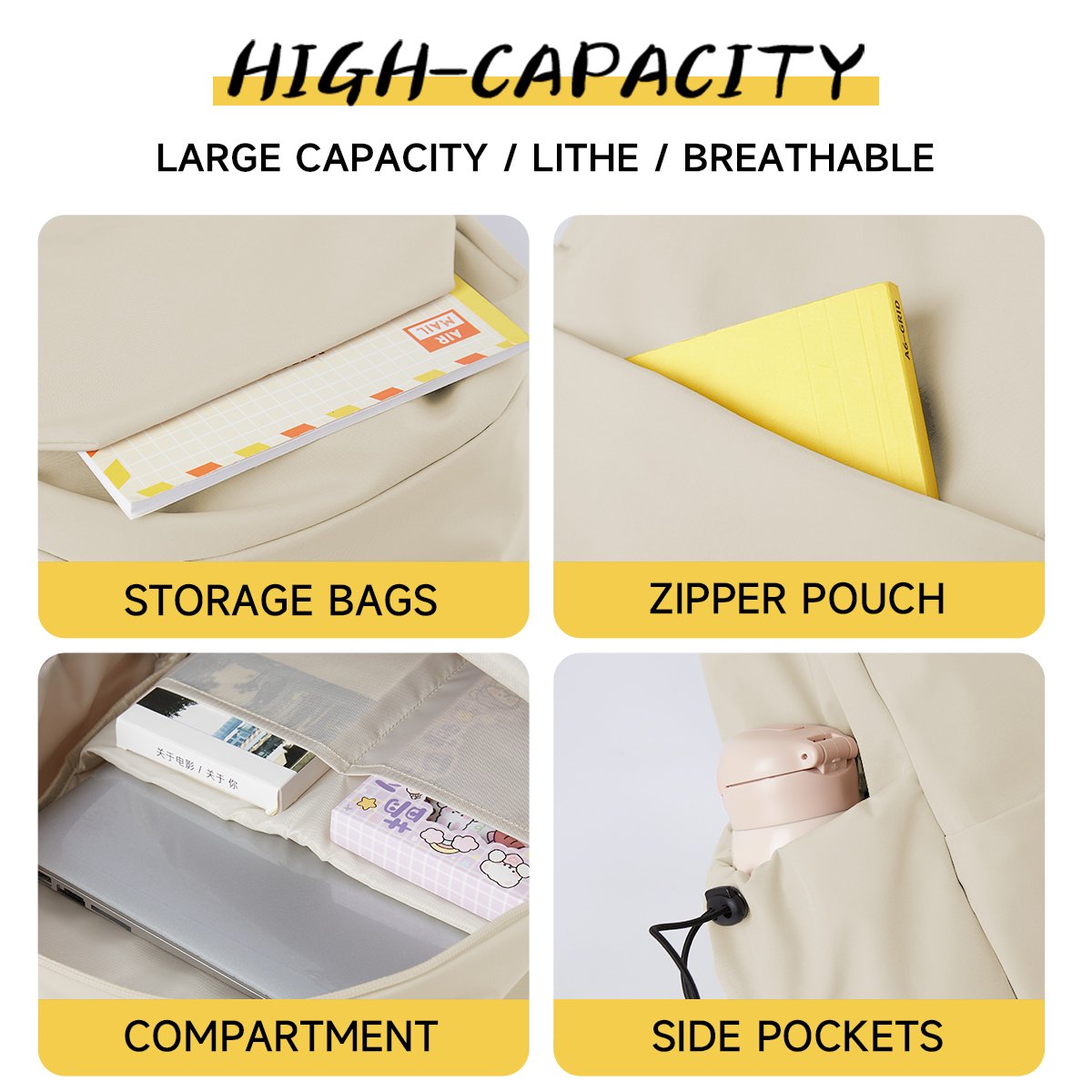 Lightweight Unisex Laptop Backpack For School Work Travel Backpack