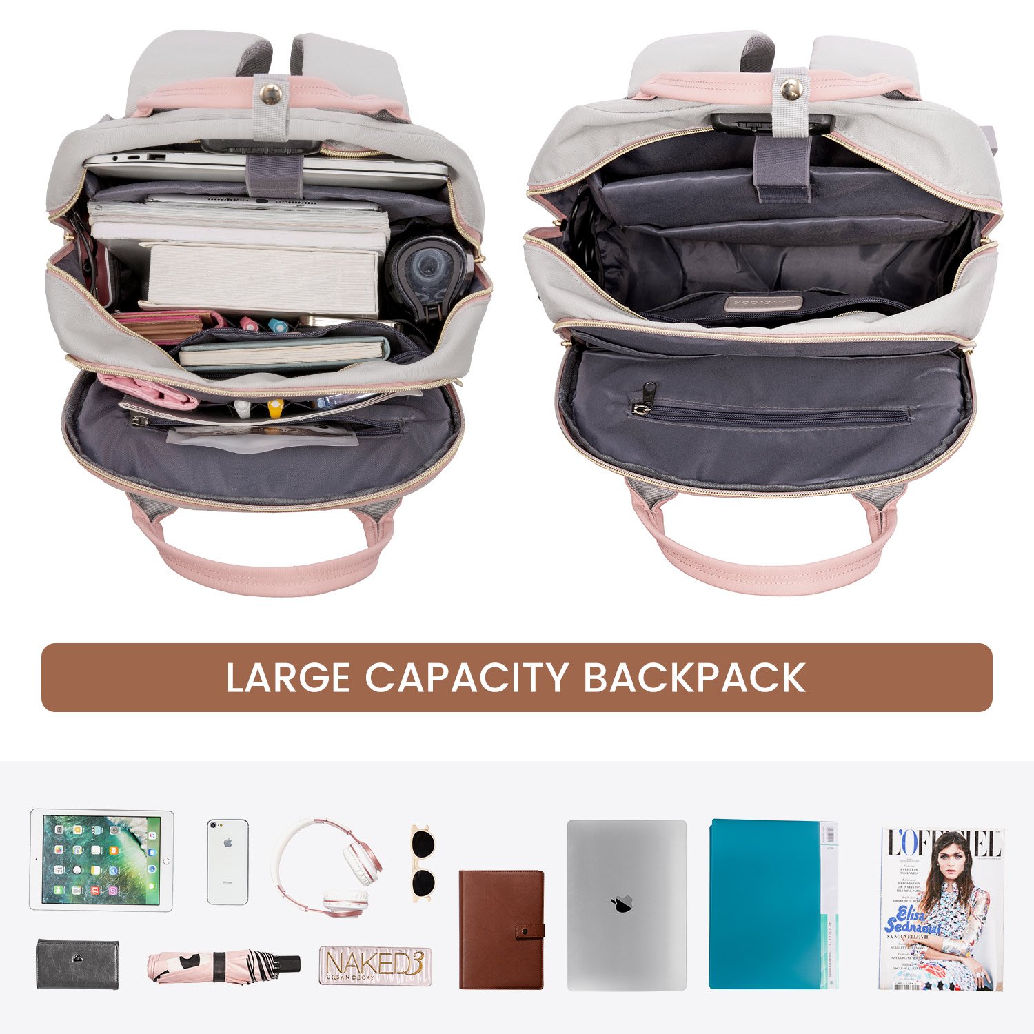 LOVEVOOK custom logo wholesale anti-theft business commute travel backpack custom 15.6in computer bag women laptop Backpack