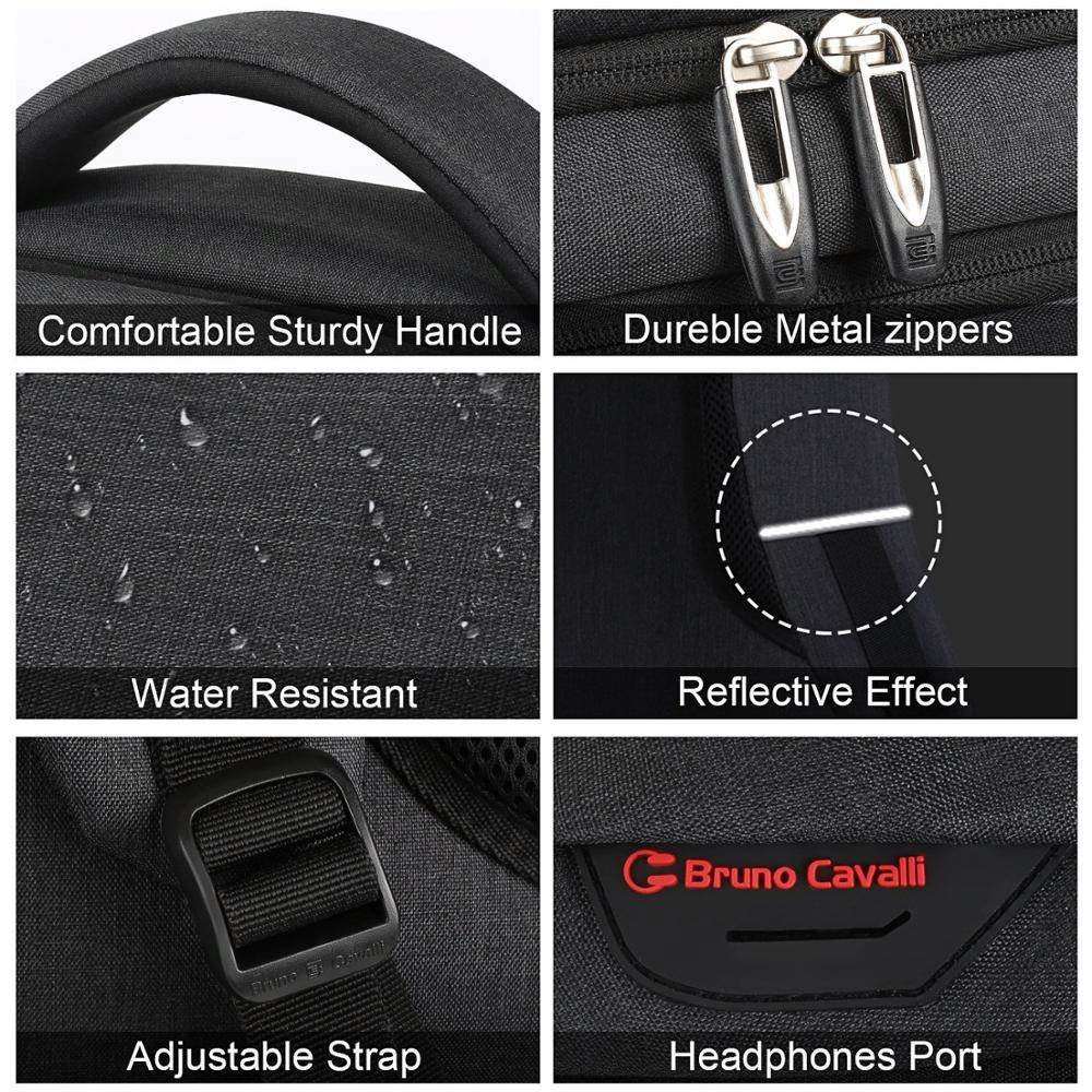 Business Travel Anti Theft Slim Durable Laptops Backpack Water Resistant College School Computer Bag