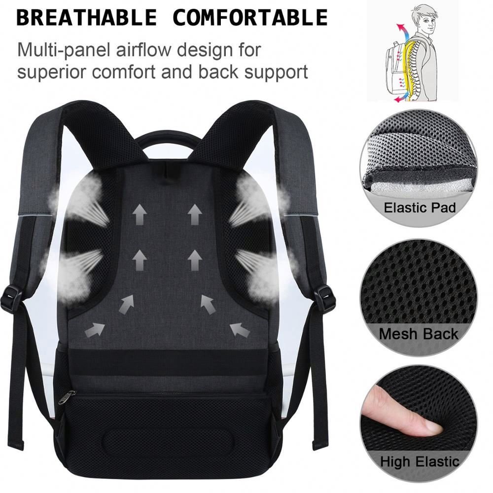 Business Travel Anti Theft Slim Durable Laptops Backpack Water Resistant College School Computer Bag