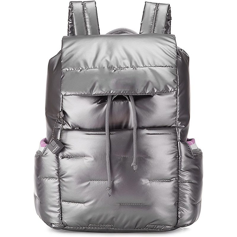 puffy laptop school backpack customize puffy quilted bags for students and men women