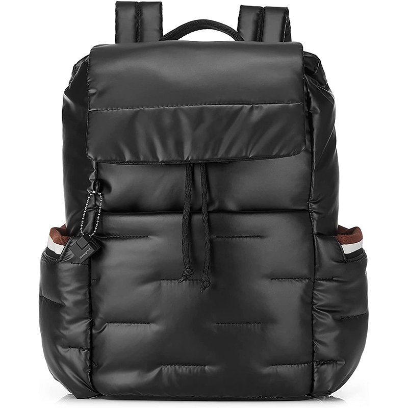 puffy laptop school backpack customize puffy quilted bags for students and men women