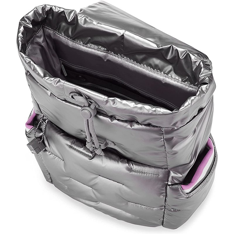 puffy laptop school backpack customize puffy quilted bags for students and men women