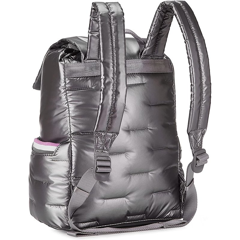 puffy laptop school backpack customize puffy quilted bags for students and men women