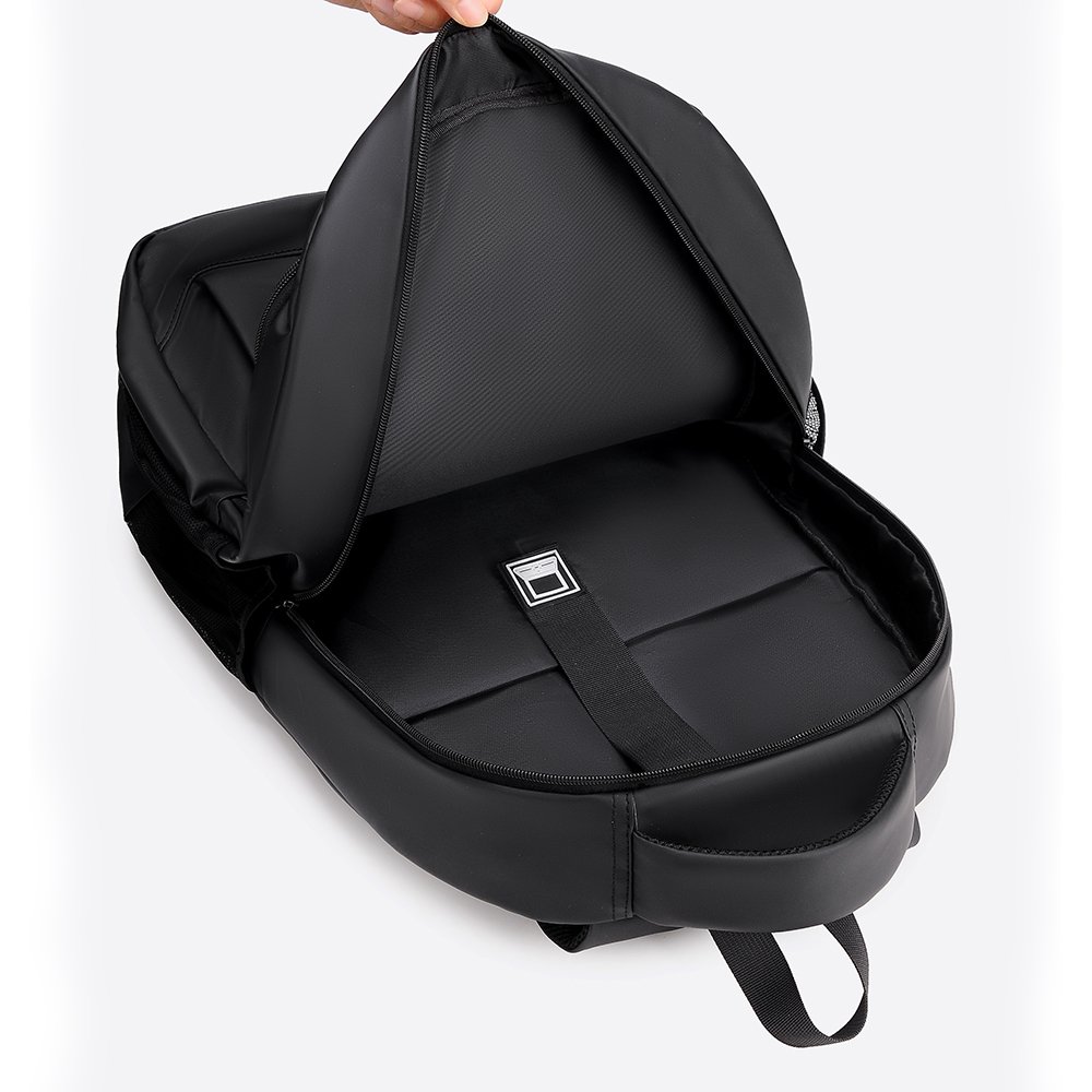 Custom Logo Business Style School Backpack Waterproof Nylon Leisure Student Laptop Bag College Men USB Charging Feature college