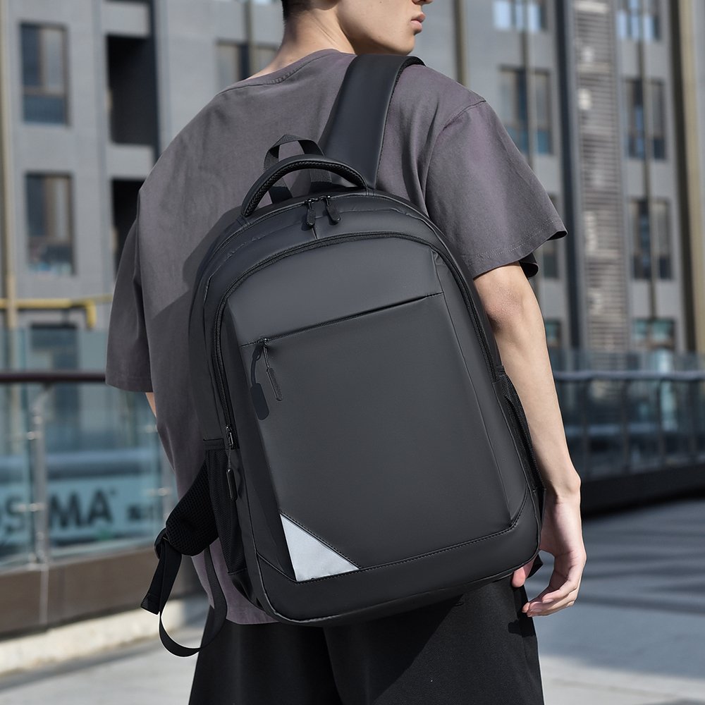 Custom Logo Business Style School Backpack Waterproof Nylon Leisure Student Laptop Bag College Men USB Charging Feature college