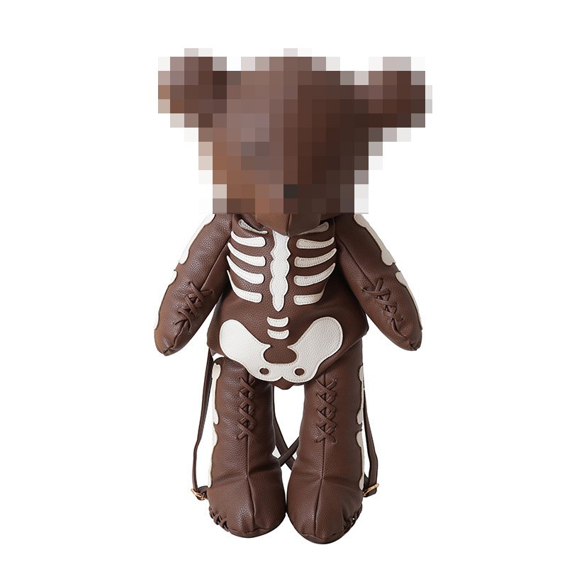 Fashion animal Punk College High School Bags Bookbag School Computer Bag Travel Laptop Backpack 3D PU Leather Skull Backpack