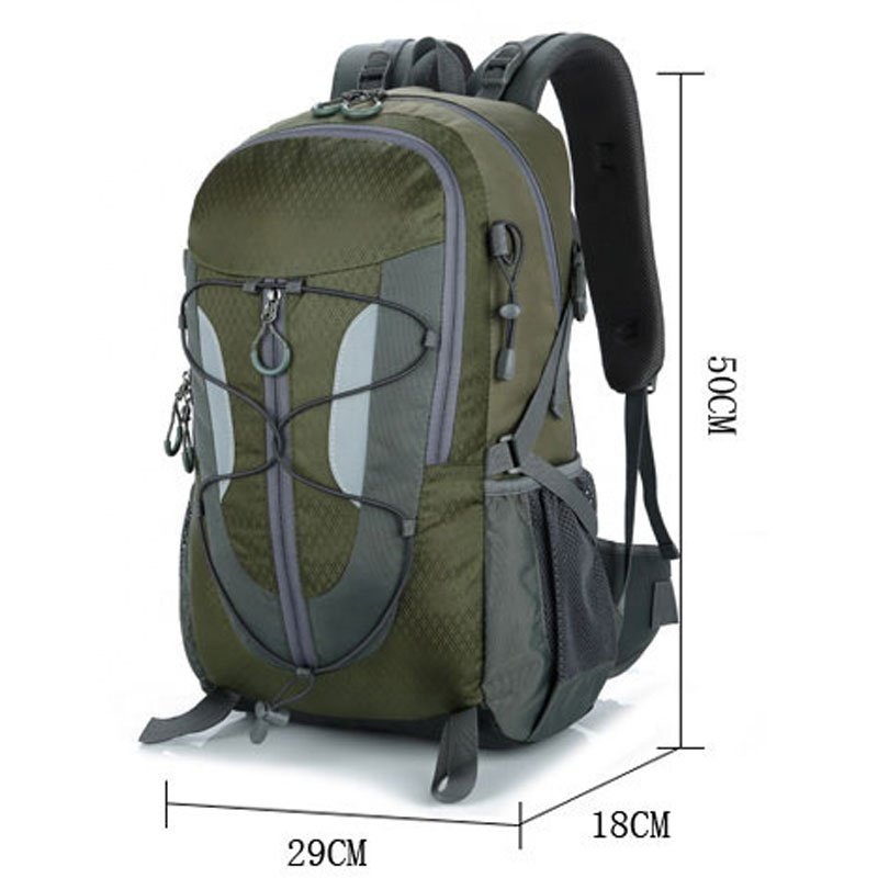 30L Waterproof Running Backpack Nylon Sports Bag Backpack Outdoor Travel Bags Daily Leisure Green Mochilas Hiking Rucksack