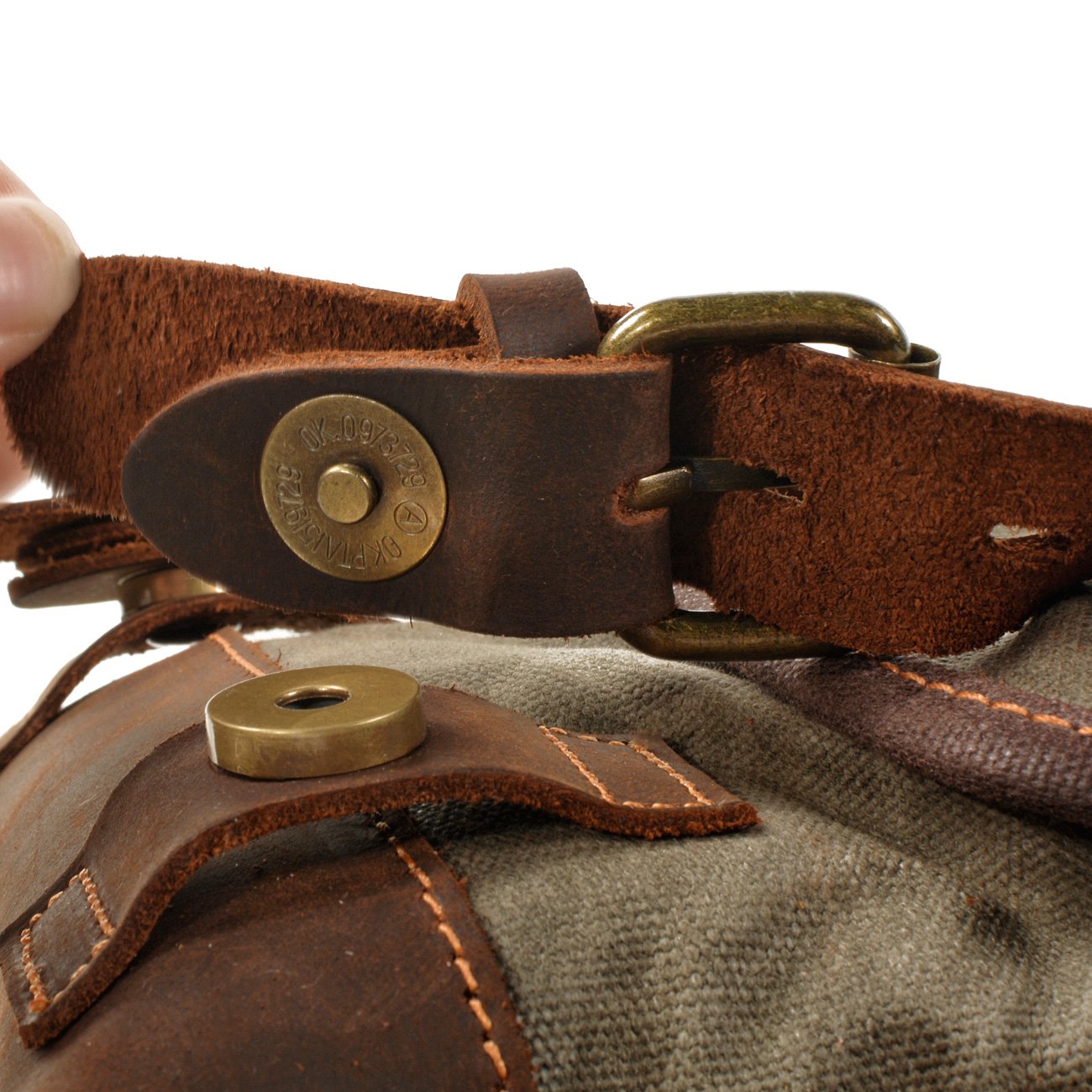 9508 Large Capacity Leather Canvas Backpacks For Men School Bags Vintage Waterproof Daypack High Quality Laptop Backpack Bag