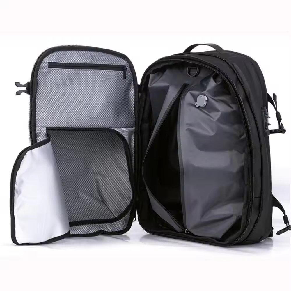 Vacuum Laptop Backpack with Vacuum Pump Airback Travel Backpack Anti-theft Backpacks Waterproof Bag Polyester Customized Male HY