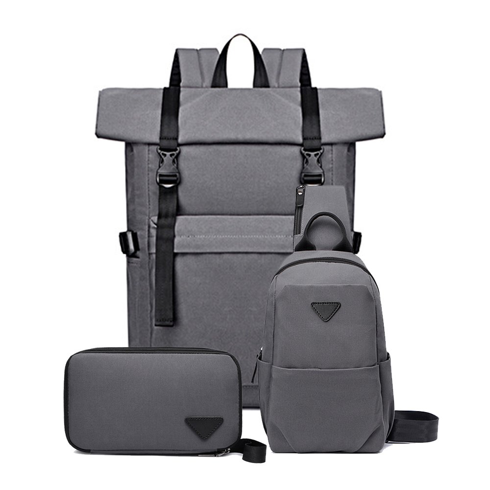 ZUOLUNDUO Set Travel Waterproof School Backpack,school travel business laptop men backpack