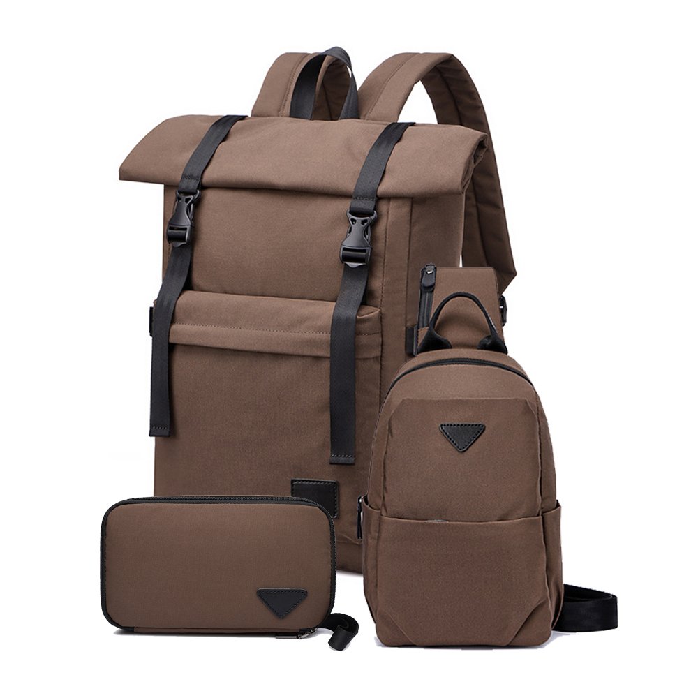 ZUOLUNDUO Set Travel Waterproof School Backpack,school travel business laptop men backpack