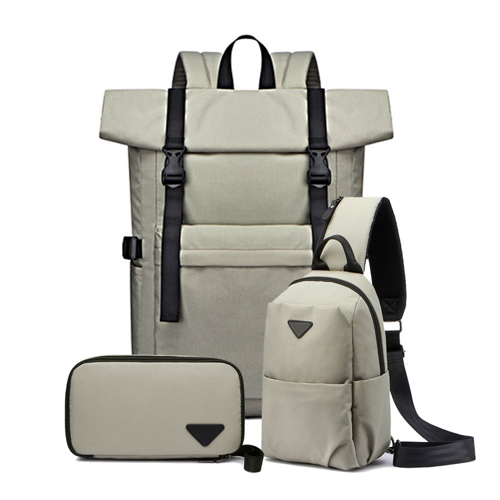ZUOLUNDUO Set Travel Waterproof School Backpack,school travel business laptop men backpack