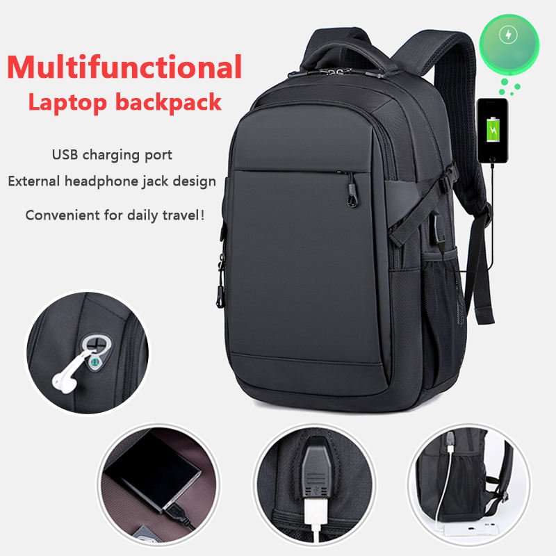 Business Laptop Backpack for Men Women 14 15.6 17 inch Computer Bags with USB Anti theft Men's Rucksack School Student Backpack