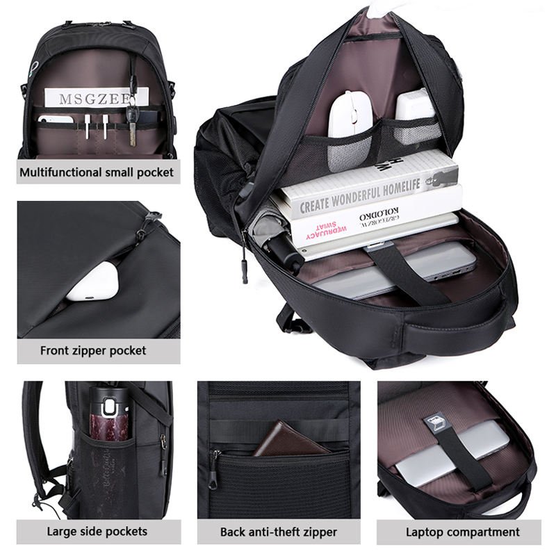 Business Laptop Backpack for Men Women 14 15.6 17 inch Computer Bags with USB Anti theft Men's Rucksack School Student Backpack