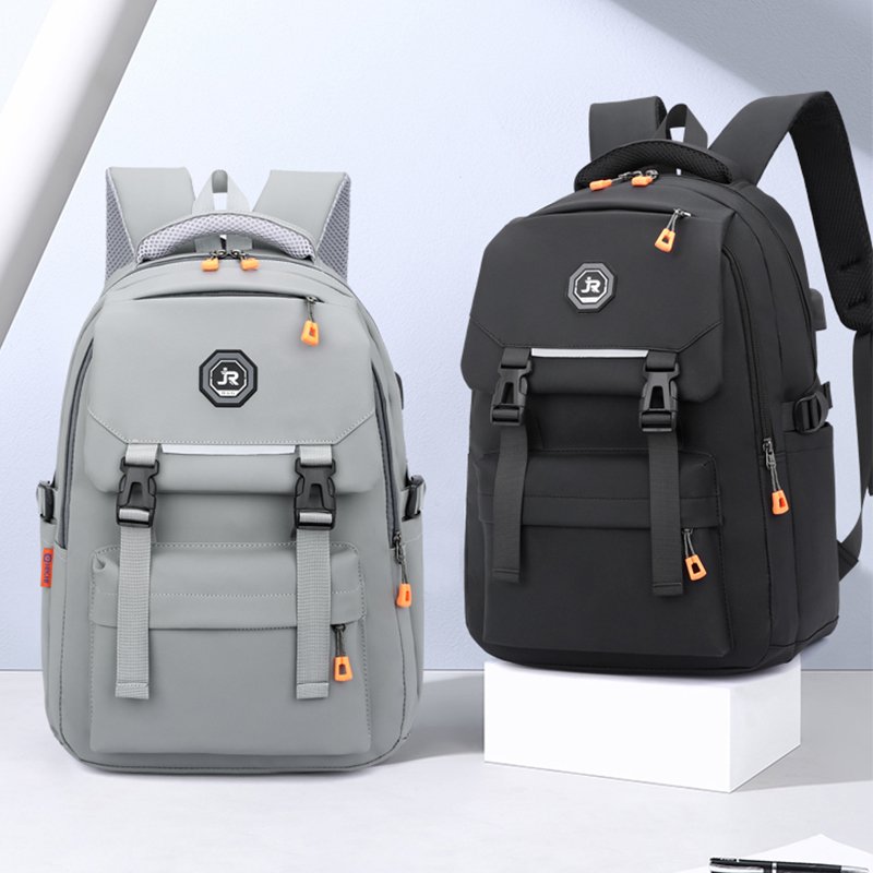 Wholesale Waterproof oxford unisex casual simple laptop backpack customized student fashion backpack with USB