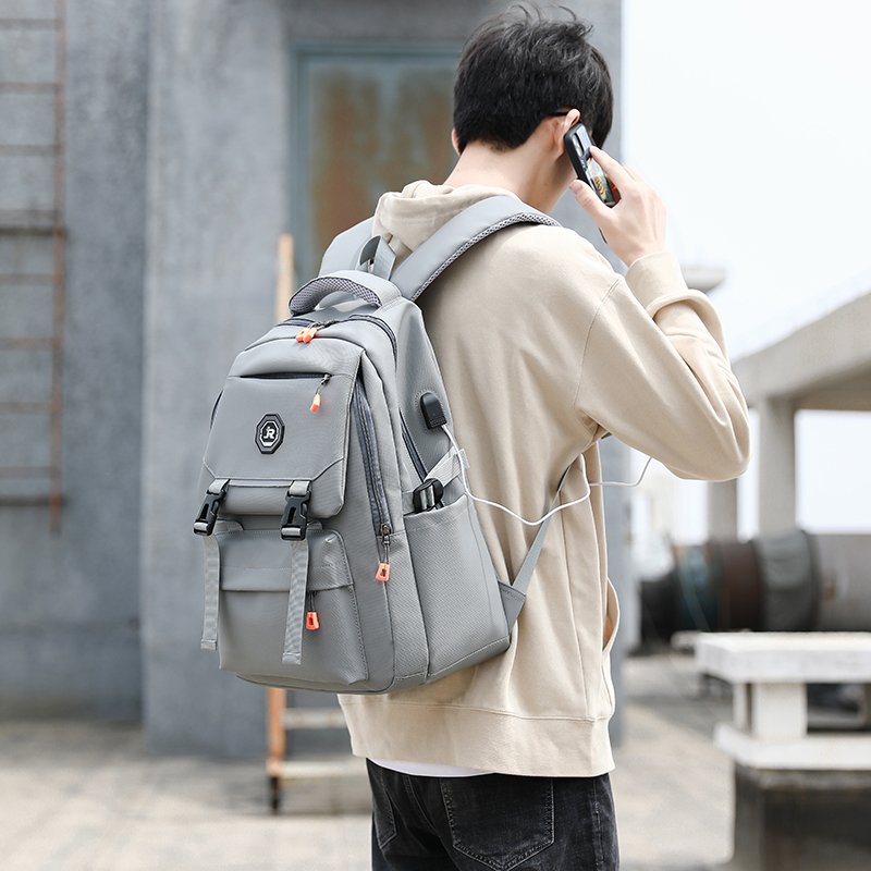 Wholesale Waterproof oxford unisex casual simple laptop backpack customized student fashion backpack with USB