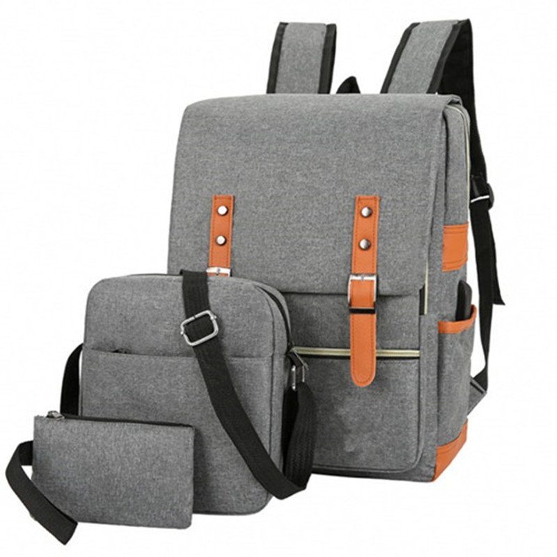 Travel Waterproof laptop backpacks 3 in 1 backpack compartment set student backpack with USB charging