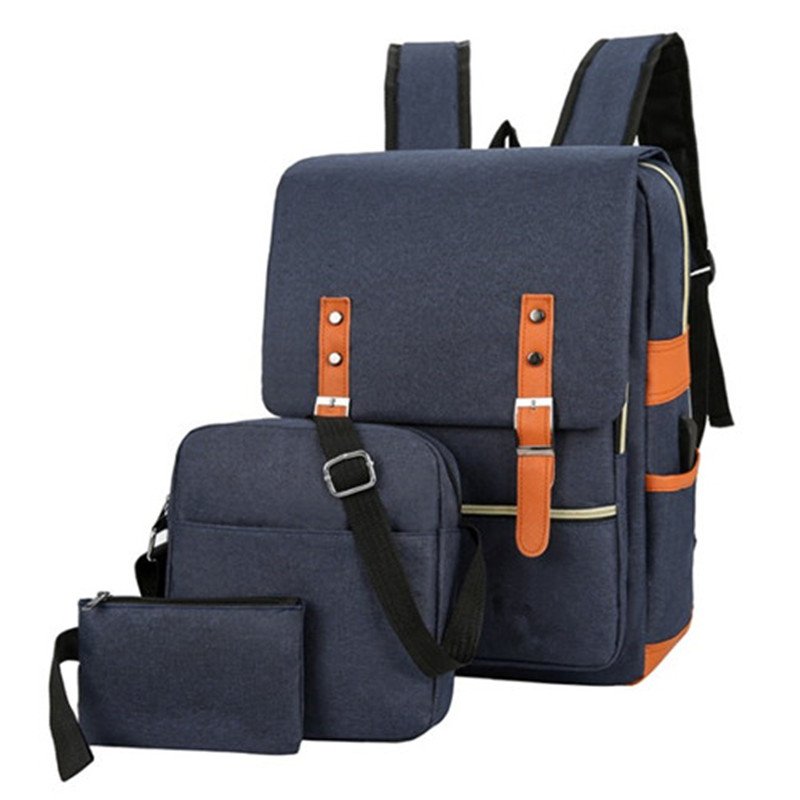 Travel Waterproof laptop backpacks 3 in 1 backpack compartment set student backpack with USB charging