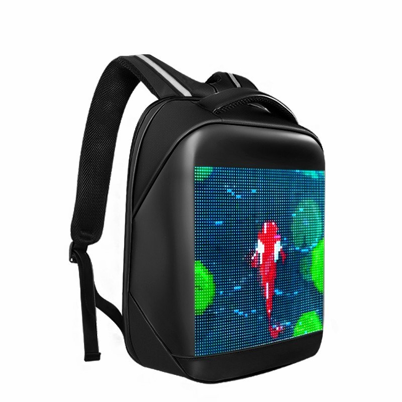P3.75 64*64 Pixel Backpack RGB Clear Display Laptop LED Bag Advertising Dynamic Display Led Backpack Cool Luminous School Bag