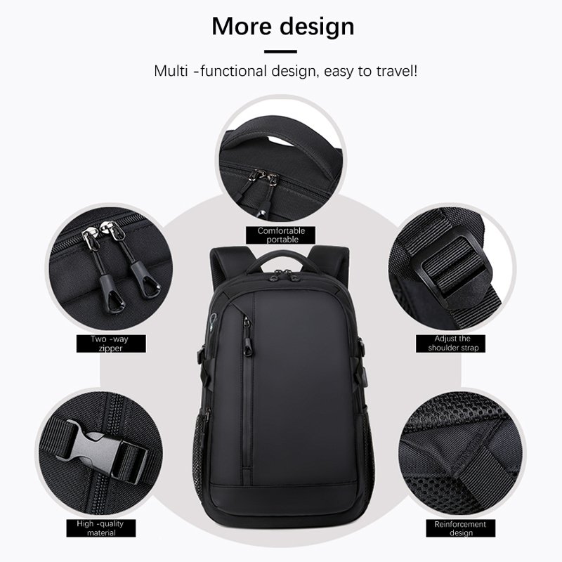 Wholesale Men Waterproof mochilas leather office school bagpack anti theft travel computer woman USB laptop bag backpack