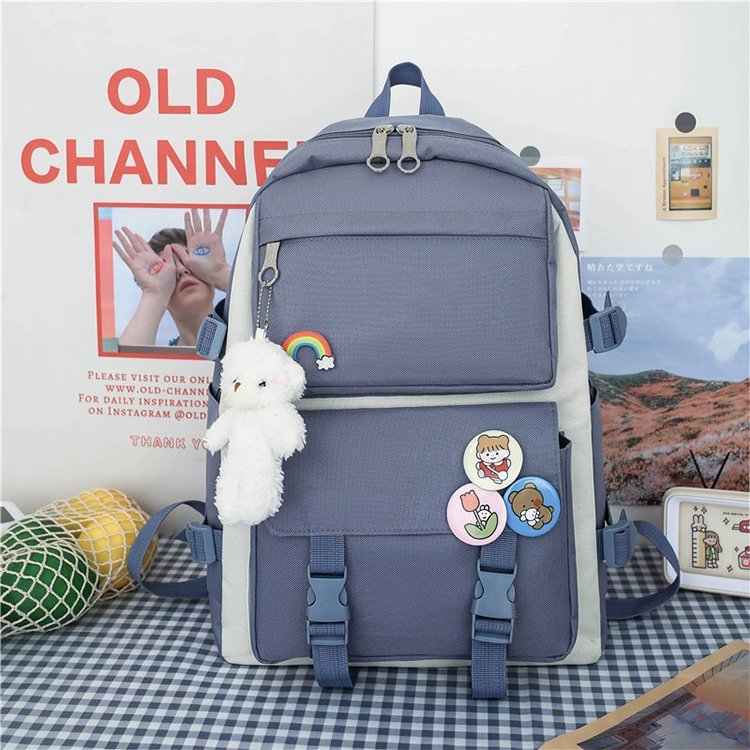 Stylish high quality canvas durable girl Backpack for kids Cute girl backpack set for school kids