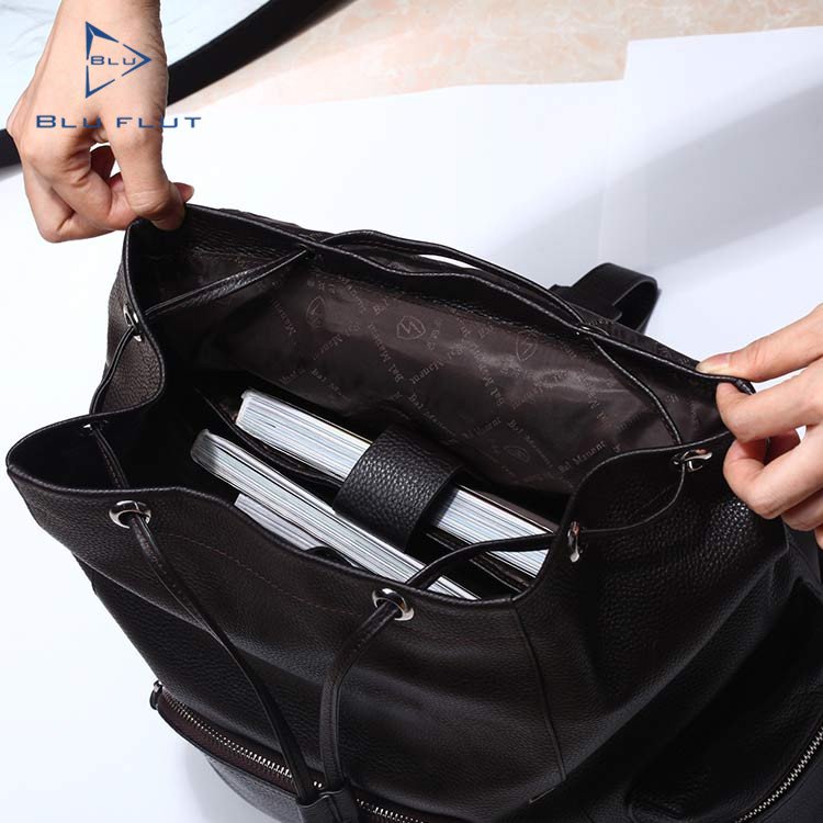 Bal manent Custom Genuine Real Leather Laptop Backpack custom leather backpack