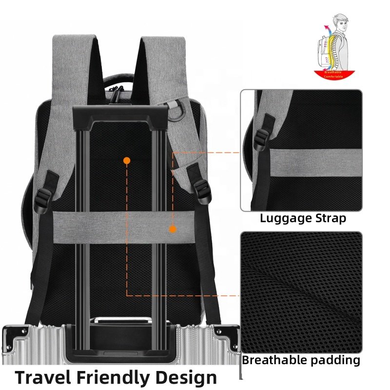 Wholesale Large Beg Bag Men's 16" Computer Bagpack Business Waterproof Laptop Backpack for Man Polyester OEM ODM Service Fashion