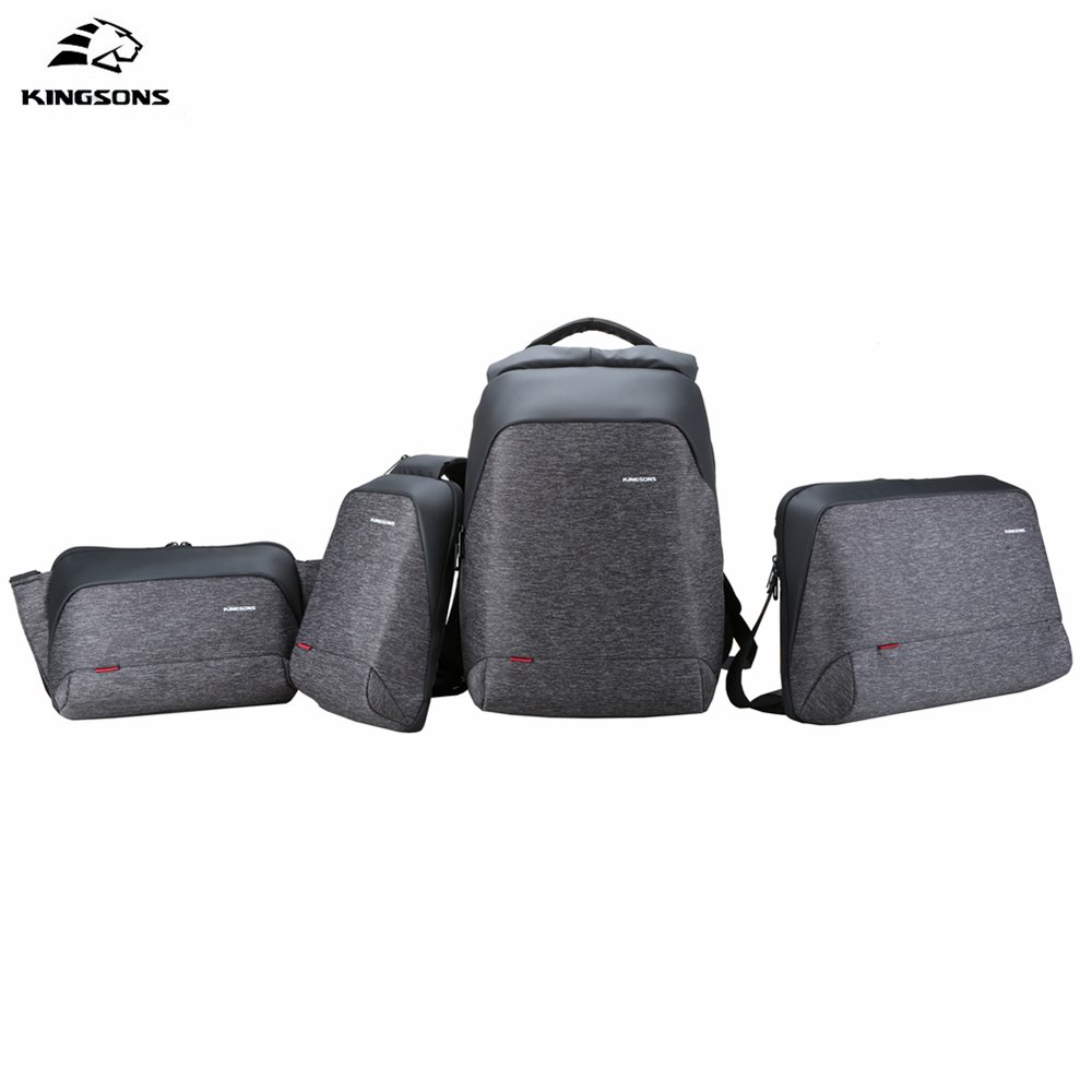 Kingsons men's business antitheft laptop backpack bag back pack antirrobo anti theft backpack with hidden zipper