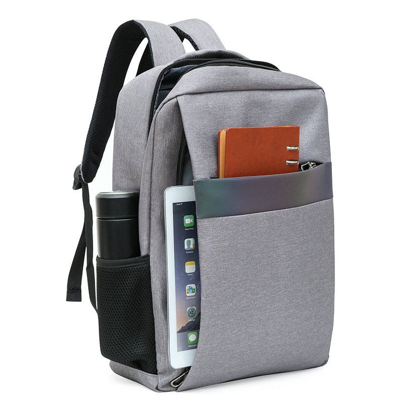 July Gradient Strip Lighten the Burden Business Backpack Recycled Leisure Bag USB Laptop Backpack for Men Women