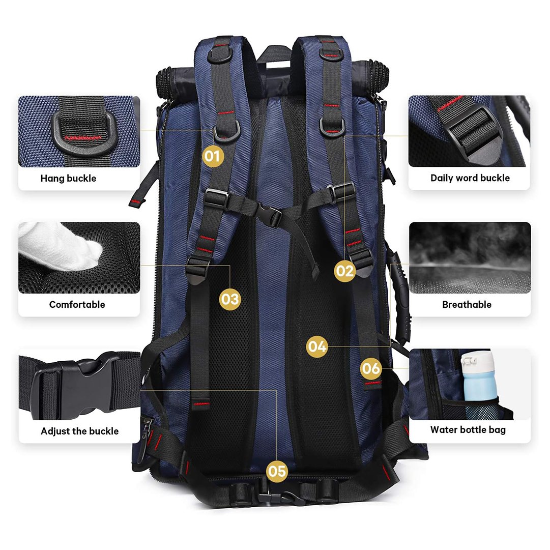Durable Convertible 15.6 Inch Laptop Backpack Waterproof Tactical Outdoor Camping Travel Hiking Bag Men's Big Travel Duffle Bag