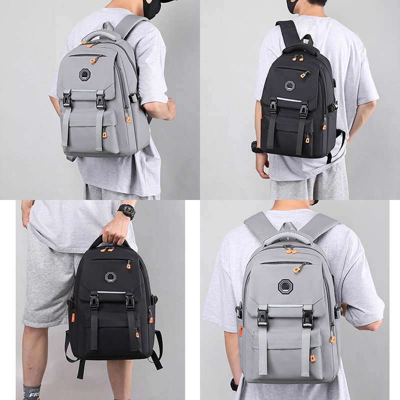 New 15.6 inch external USB charging backpack large capacity waterproof oxford laptop backpack fit for travel daily use Durable