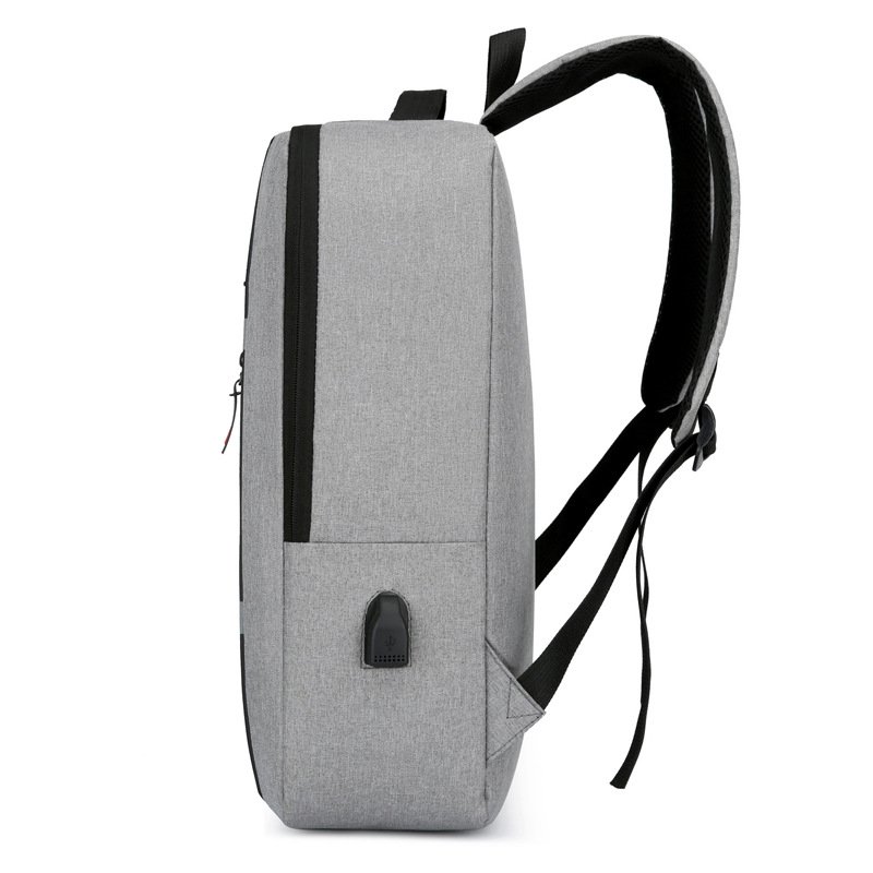 OEM Custom Oxford Man Waterproof School Travel Business Outdoor Reflective Stripe Laptop Backpack Back Bag with USB Charge Port