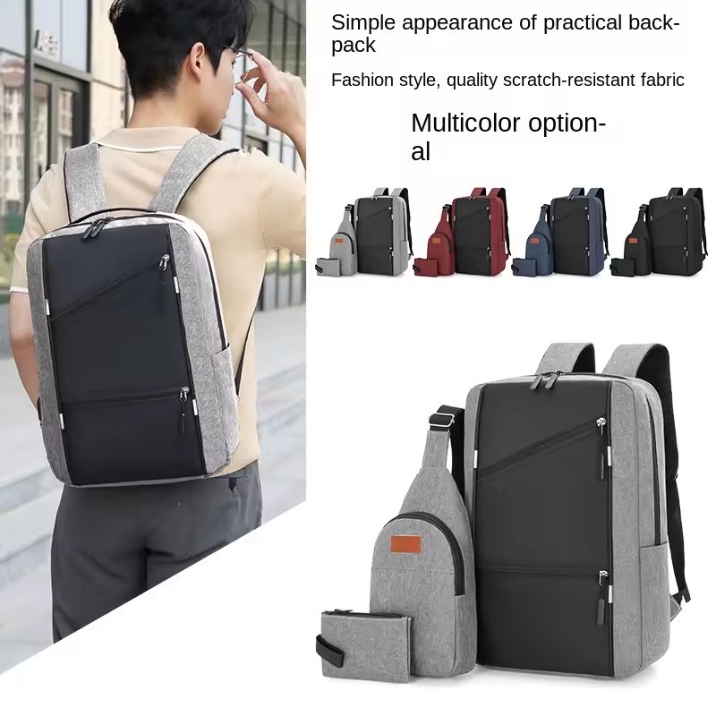 Low Moq Polyester Laptop Backpacks School Bags Customized Anti Theft Business Laptop Bags With USB Port Travel Bags for Men
