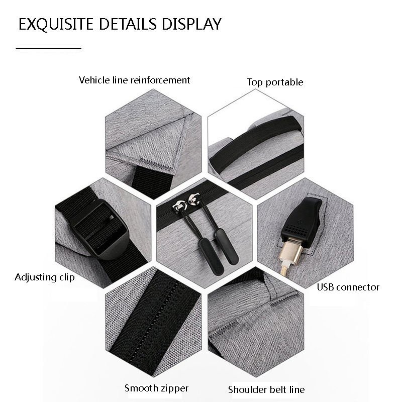 New Customizable Logo Gift Schoolbag Oxford Fabric Zipper Business Computer Backpack Laptop Bag