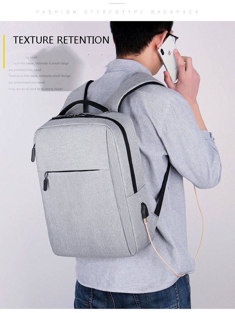 New Customizable Logo Gift Schoolbag Oxford Fabric Zipper Business Computer Backpack Laptop Bag