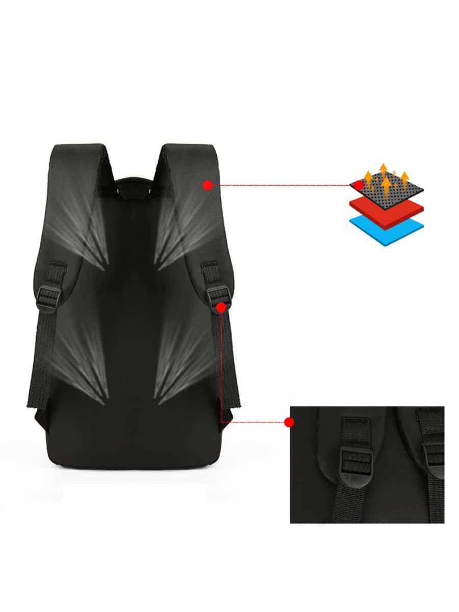 Gray new three-piece men's laptop backpack with USB interface backpack Business leisure travel notebook backpack three-piece set