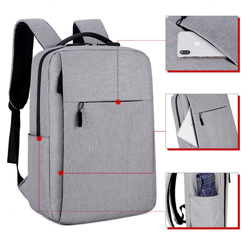 Wholesale Waterproof Oxford School Bag Unisex Business 15.6 Inch Computer Laptop Backpack Bag With USB Charging