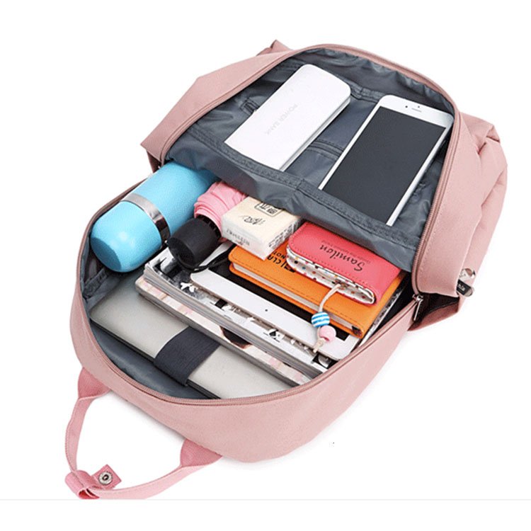 Promotional Custom Cute Casual Portable Large Capacity Water Resistant Oxford Laptop Bags Backpack For Girls