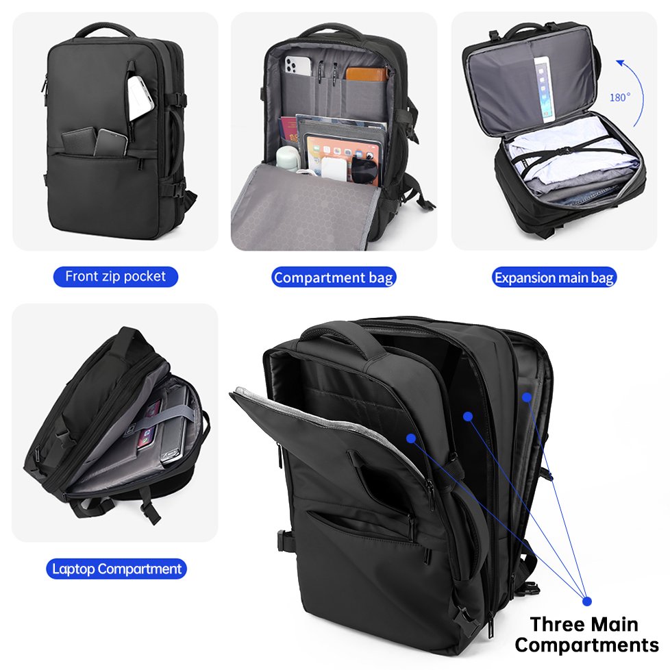 Wholesale Luxury Smart Usb Student Business Computer Anti Theft Nylon Smell Proof Waterproof Travel Custom Men Laptop Backpacks
