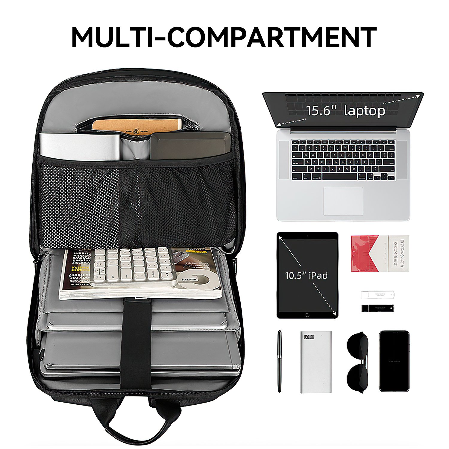 Mark Ryden Laptop backpack waterproof 15.6 inch school bag with antitheft design For Men travel laptop backpack MR9813-B