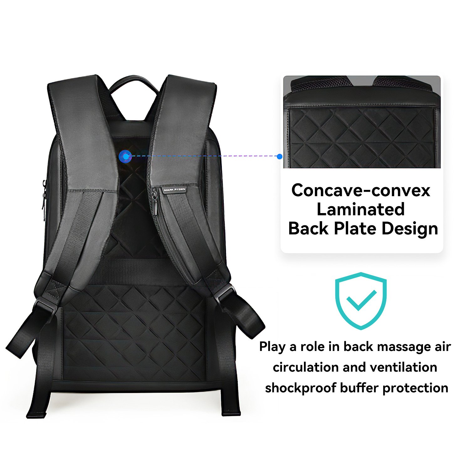 Mark Ryden Laptop backpack waterproof 15.6 inch school bag with antitheft design For Men travel laptop backpack MR9813-B