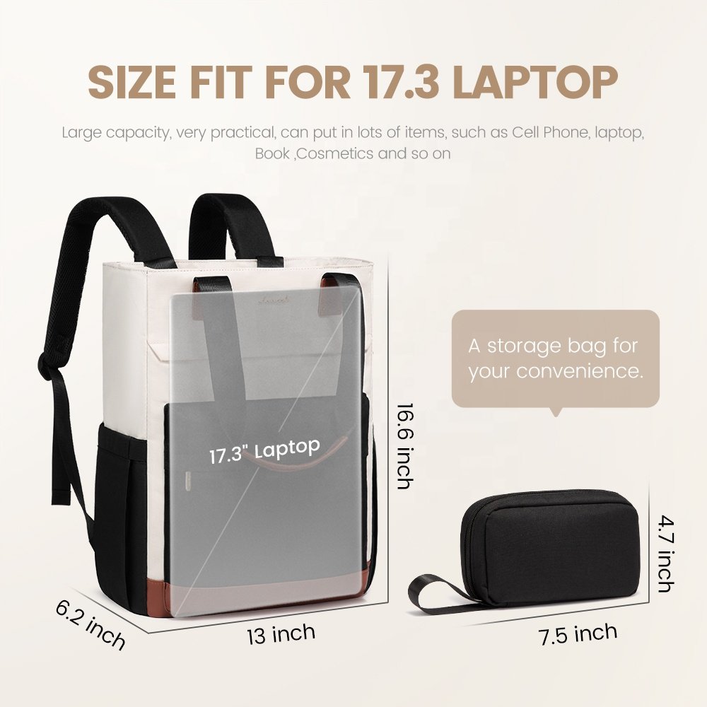 LOVEVOOK large capacity Waterproof Convertible Teacher Nurse tote Bag with Purse 15.6in work office travel laptop backpacks