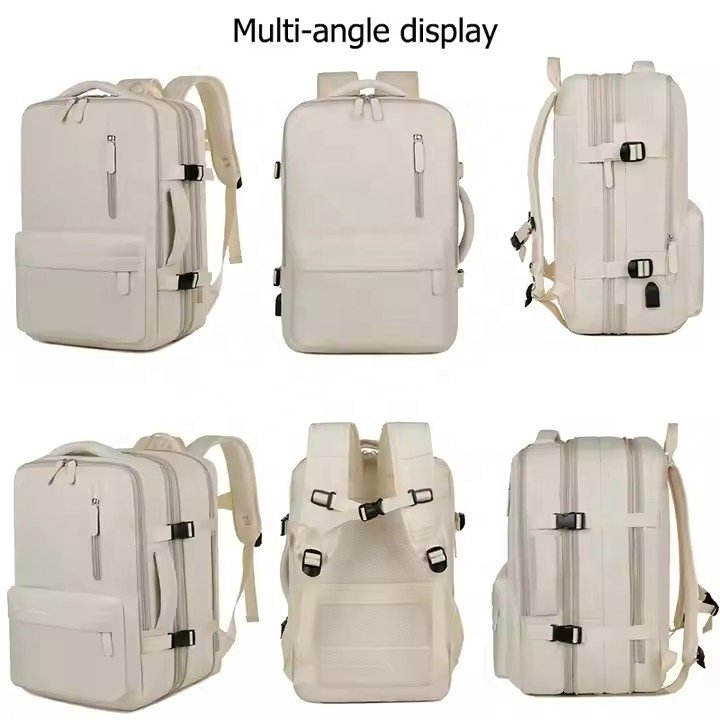 Waterproof Nylon Business Cabin Mochila Expandable Travel Backpack Carry On Women School Back Pack Bag Laptop Backpack With USB