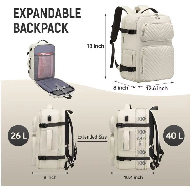 Factory Custom Outdoor Luggage High Quality Travel Business Backpack Bag Mens Extendable Laptop Backpack